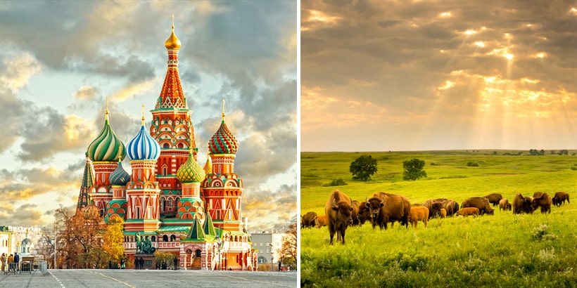 Moscow, Russia & Moscow, Kansas