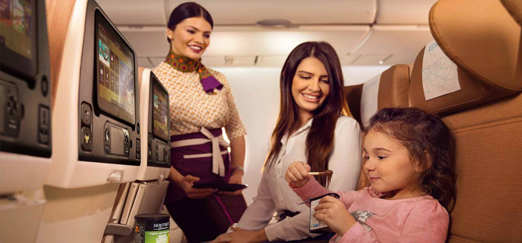 Etihad Airways Flying Nanny service