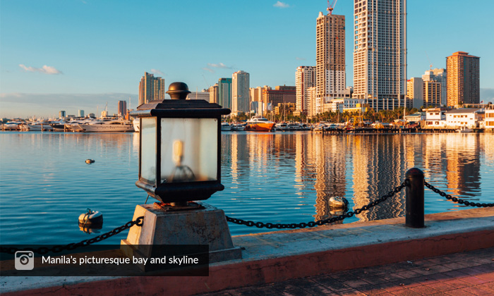 Manila’s picturesque bay and skyline