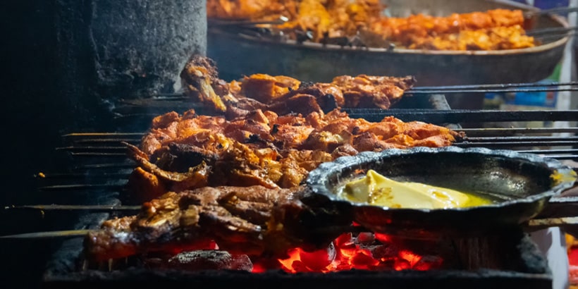 Street food in Old Delhi market