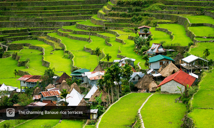 The charming Banaue rice terraces